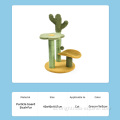 Desain Baru Cacus Green Cat Scratcher Tree Sisal Cat Panjat Goresan Furniture